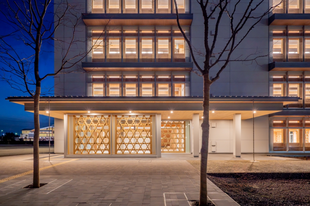 印象的なエントランス入口